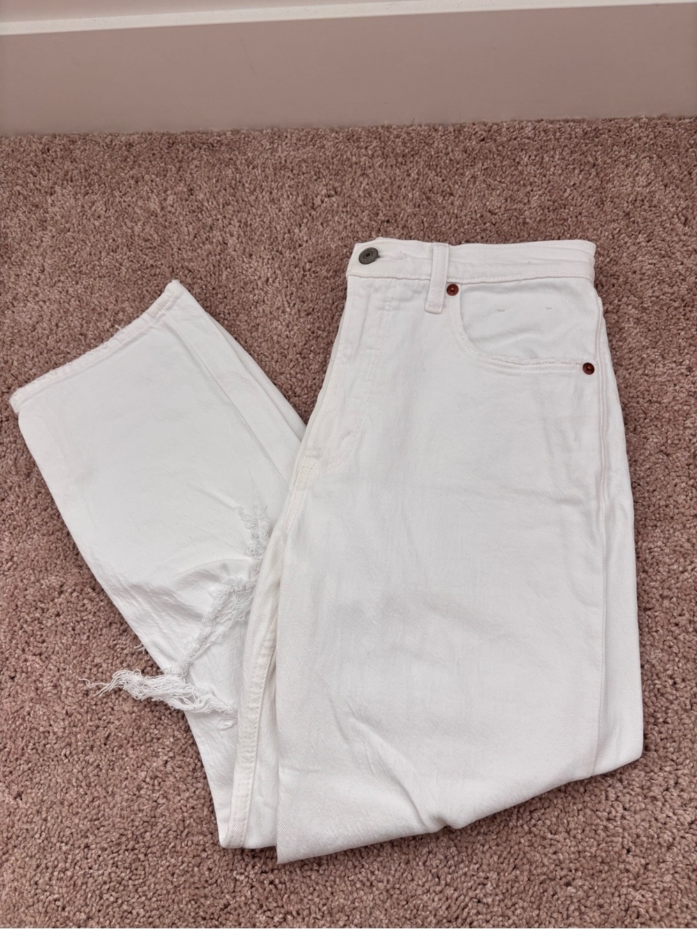 Abercrombie and Fitch Ankle Straight Ultra High-rise Jeans